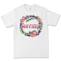 White mother with floral wreath Premium Tee - RanaPortraitStore