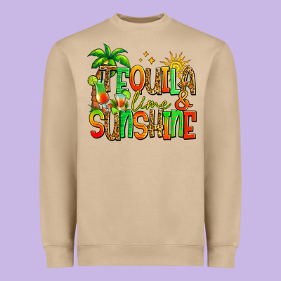 Tequila Lime And Sunshine Summer Heavyweight Sweatshirt Designed By Jasminsmagicworld