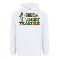 White one lucky teacher Heavyweight Hoodie - LillyAllenDesigns