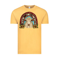 Vintage Mustard charolais  rainbow Vintage Tee - JahusDesignShop