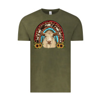 Vintage Olive charolais  rainbow Vintage Tee - JahusDesignShop