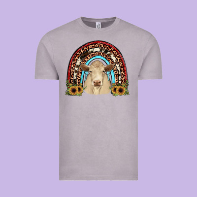 Charolais  Rainbow Vintage Tee Designed By Jahusdesignshop