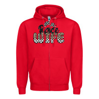 Red race wife Zipper Hoodie - MaliasSmallBusiness