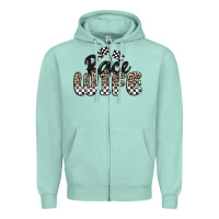 Seafoam race wife Zipper Hoodie - MaliasSmallBusiness