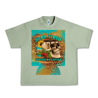 Oil Green dead tired fueled by coffee 12 oz can cooler (regular) Urban Heavy Tee - Artiststas