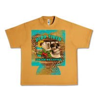 Peanut Butter dead tired fueled by coffee 12 oz can cooler (regular) Urban Heavy Tee - Artiststas