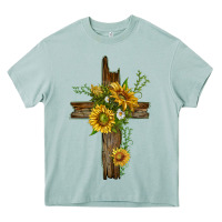 Arona sunflower cross Heavy Core Tee - texasbilliewilder