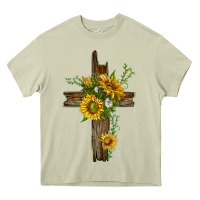Sunflower Cross Heavy Core Tee | Teevron