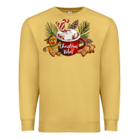 Antique Gold christmas vibes hot cocoa Premium Sweatshirt - LillyAllenDesigns