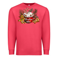 Cardinal christmas vibes hot cocoa Premium Sweatshirt - LillyAllenDesigns