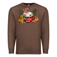 Chestnut christmas vibes hot cocoa Premium Sweatshirt - LillyAllenDesigns
