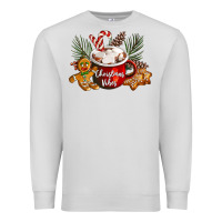 Dove Grey christmas vibes hot cocoa Premium Sweatshirt - LillyAllenDesigns
