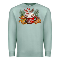 Seafoam christmas vibes hot cocoa Premium Sweatshirt - LillyAllenDesigns