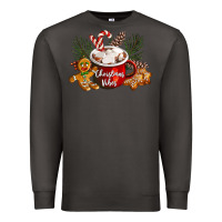 Smoke christmas vibes hot cocoa Premium Sweatshirt - LillyAllenDesigns