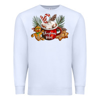 White christmas vibes hot cocoa Premium Sweatshirt - LillyAllenDesigns