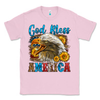 Bubblegum Pink God Bless America Classic Tee - LillyAllenDesigns