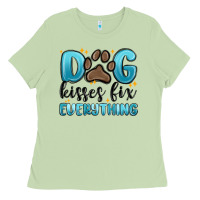Matcha dog kisses fix everything Ladies Tee - MaliasSmallBusiness