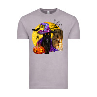Vintage Zinc black witch cat coffin and moon Vintage Tee - BundleAndBundleShop