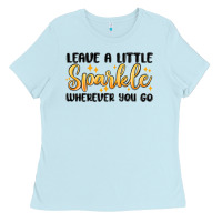 Baby Blue leave a little sparkle wherever you go Ladies Tee - MaliasSmallBusiness