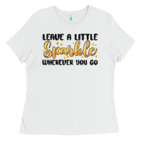 White leave a little sparkle wherever you go Ladies Tee - MaliasSmallBusiness