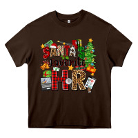 Chocolate Brown santa's favorite hr Heavy Core Tee - Zillion Design Studio