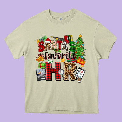 Santa's Favorite Hr Heavy Core Tee Designed By Zillion Design Studio