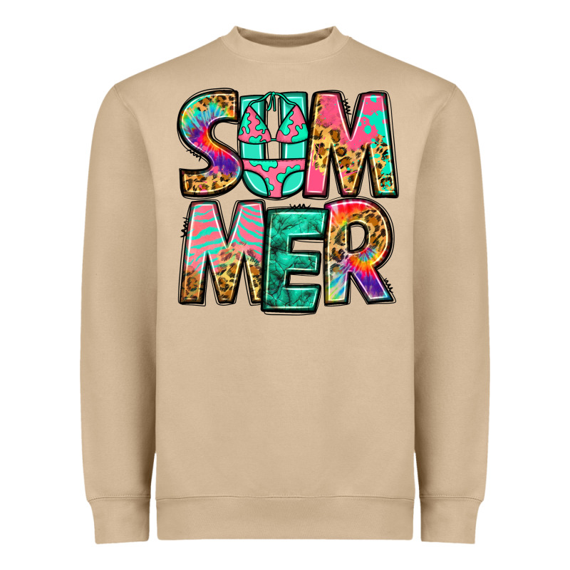 Summer Leopard Tie Dye Heavyweight Sweatshirt by Jasminsmagicworld | Teevron