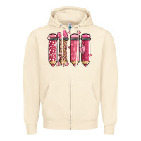 Sandshell valentine' day teacher school pencils Zipper Hoodie - MaliasSmallBusiness