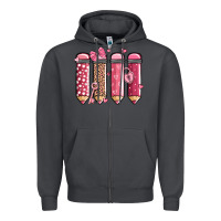 Smoke valentine' day teacher school pencils Zipper Hoodie - MaliasSmallBusiness