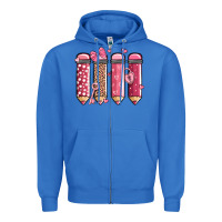 True Royal valentine' day teacher school pencils Zipper Hoodie - MaliasSmallBusiness