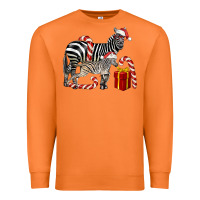 Carrot Christmas Zebra Baby And Mama Premium Sweatshirt - LillyAllenDesigns