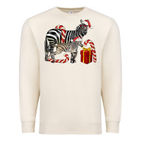Sandshell Christmas Zebra Baby And Mama Premium Sweatshirt - LillyAllenDesigns