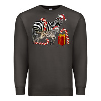Smoke Christmas Zebra Baby And Mama Premium Sweatshirt - LillyAllenDesigns