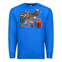 True Royal Christmas Zebra Baby And Mama Premium Sweatshirt - LillyAllenDesigns
