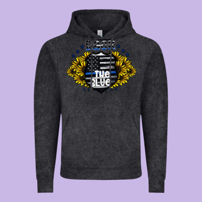 Back The Blue Vintage Hoodie Designed By Cowhidedigitalart