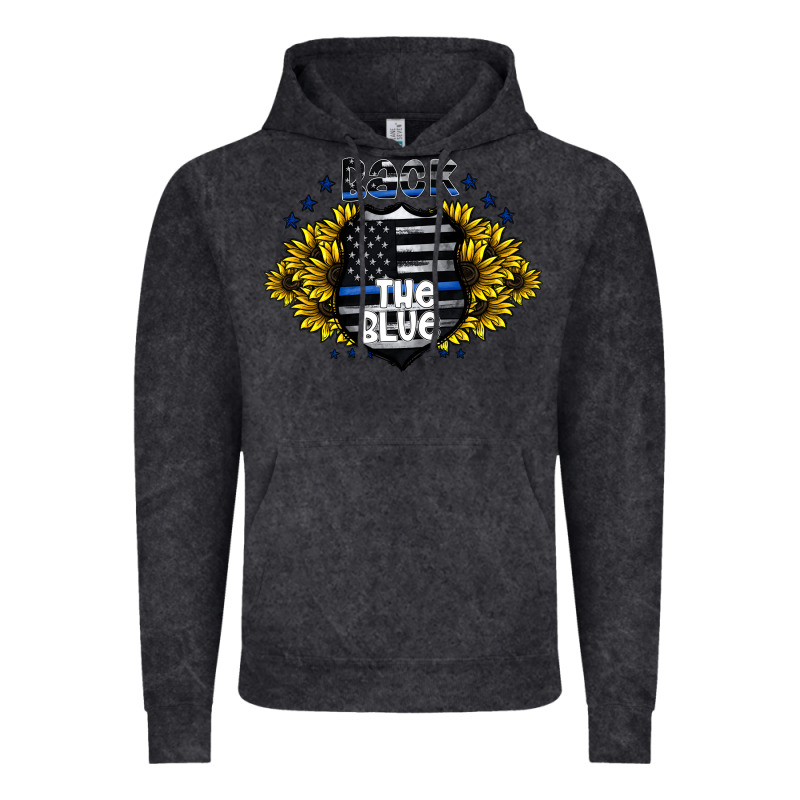 Back The Blue Vintage Hoodie by CowhideDigitalArt | Teevron