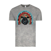 Cloud Rock black angus  rainbow Vintage Tee - JahusDesignShop