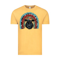 Vintage Mustard black angus  rainbow Vintage Tee - JahusDesignShop
