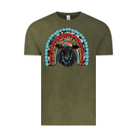 Vintage Olive black angus  rainbow Vintage Tee - JahusDesignShop