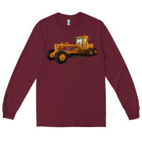 Burgundy Motor Grader Long Sleeve Tee - LillyAllenDesigns