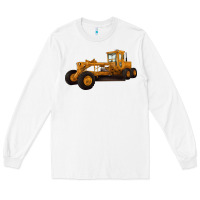 White Motor Grader Long Sleeve Tee - LillyAllenDesigns