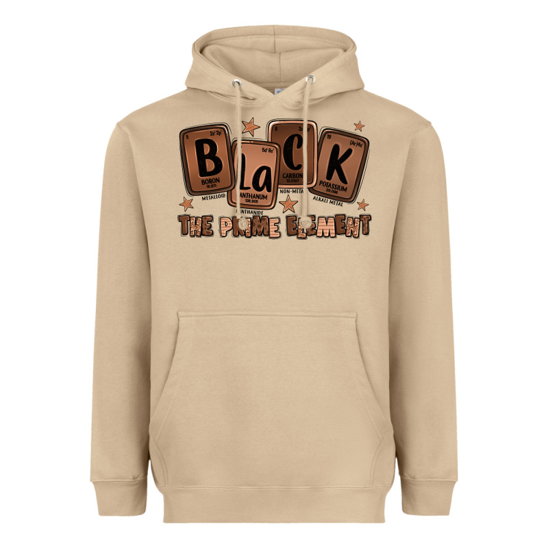 Black The Prime Element Melanin Heavyweight Hoodie by LillyAllenDesigns | Teevron
