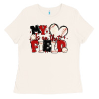 Bone my heart is on that field baseball Ladies Tee - MaliasSmallBusiness