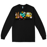 Black peace love school bus Long Sleeve Tee - NancyCooperArtShop