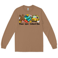 Toasted Coconut peace love school bus Long Sleeve Tee - NancyCooperArtShop