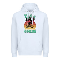 White Mens Cycling Dad Bike Rider Cyclist Father s Day Gift Funny Premium Hoodie - Bettercallsaul