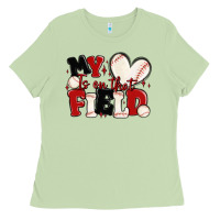Matcha my heart is on that field baseball Ladies Tee - MaliasSmallBusiness