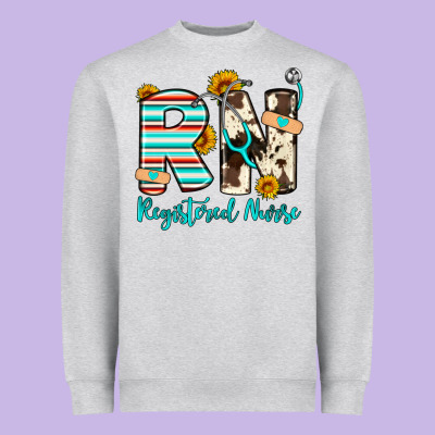 Rn Registered Nurse Heavyweight Sweatshirt Designed By Artiststas
