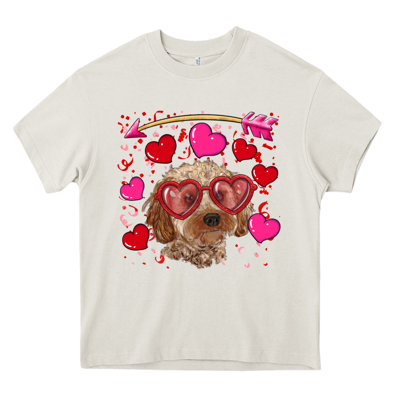 Valentine's Day Cockapoo Heavy Core Tee by RanaPortraitStore | Teevron