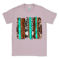 Lilac western cowhide wood and turquoise glitter brushstrokes Classic Tee - Artiststas